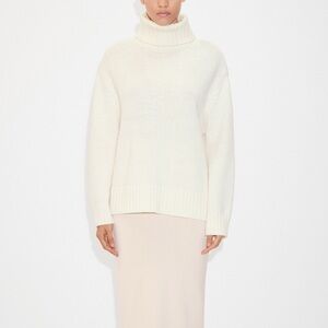 Mango Cream Turtleneck Sweater